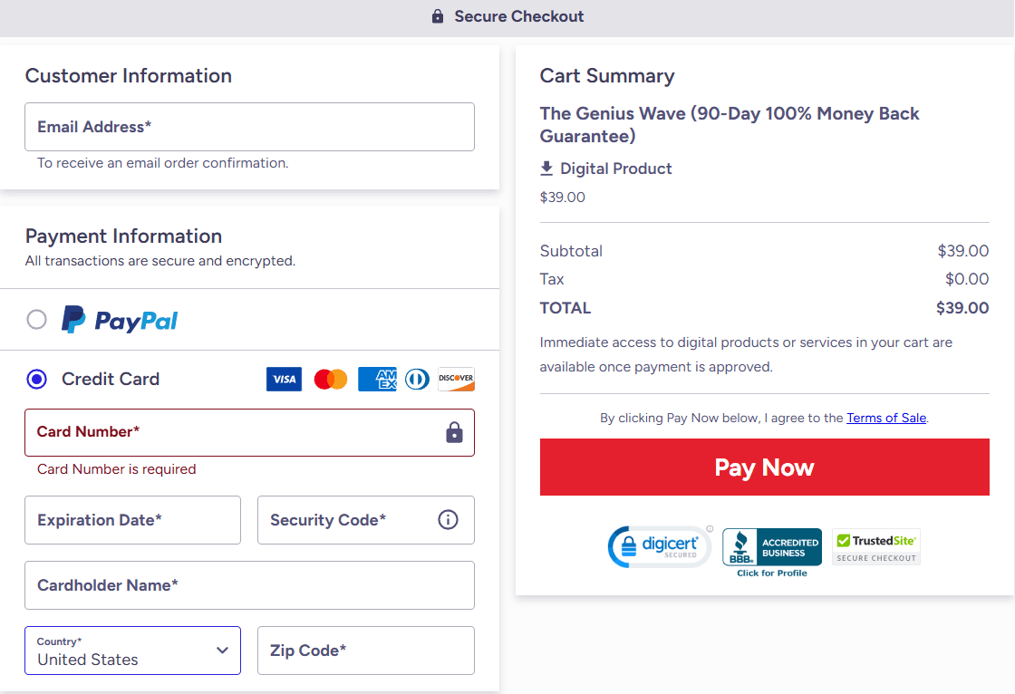 The-Genius-Song-checkout-page